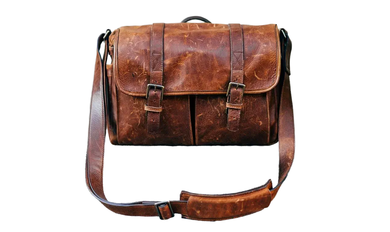 Backpack with a cluttered background